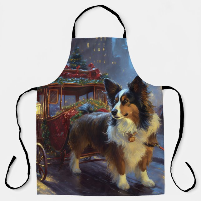 Papillon Weihnachtsfeiertag Schürze (Vorderseite)