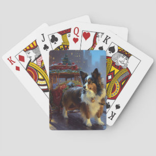 Papillon Weihnachtsfeiertag Spielkarten