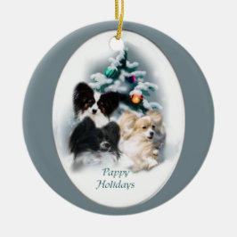 Papillon Weihnachtsgeschenke Keramikornament