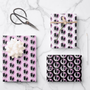 Papillon (White and Black) Painting - Dog Art Geschenkpapier Set