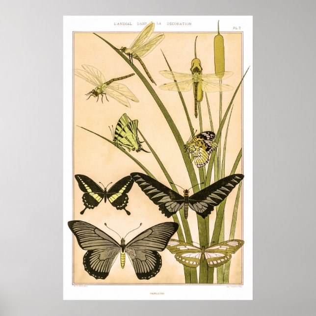 Papillons & Dragonfets von Maurice Verneuil Poster (Vorne)