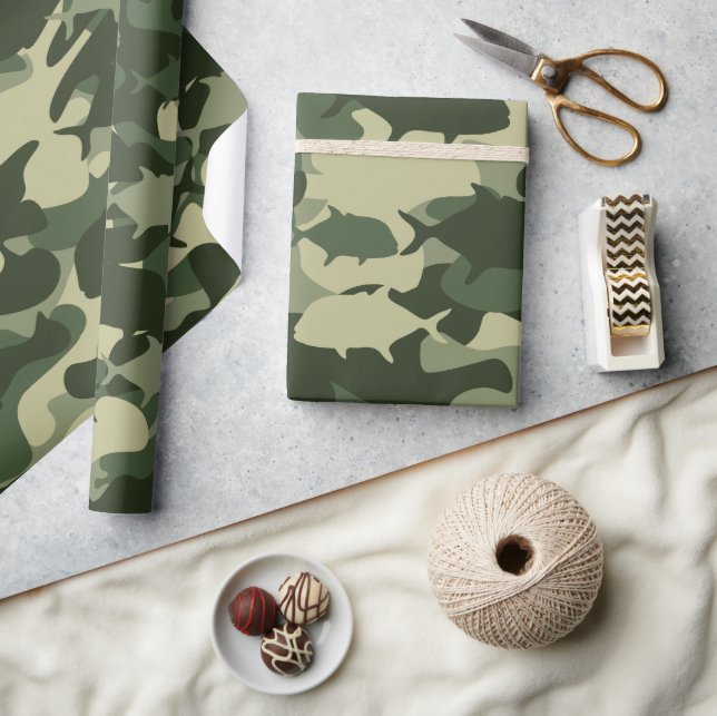 Papio und Ulua - Tarnung Hawaiianischer Fischfang Geschenkpapier (Kunsthandwerk)