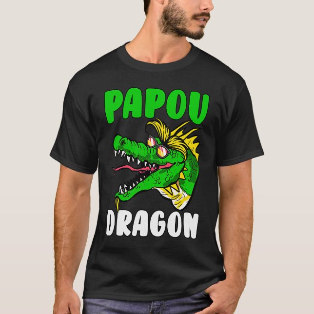 Papou Dragon  Father's Day T-Shirt (Vorderseite)