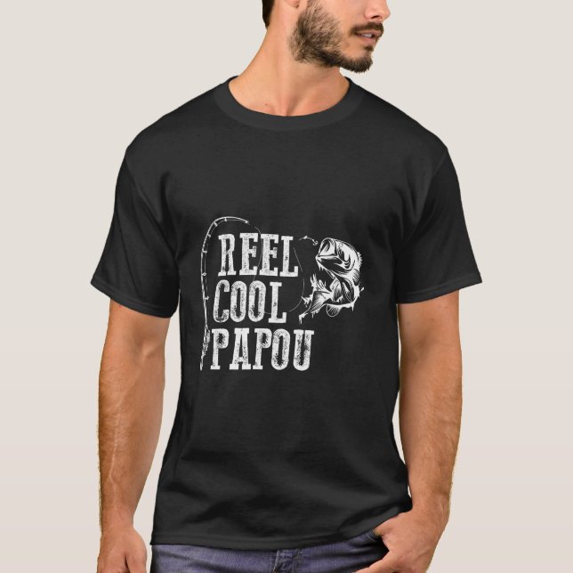 Papou Fischfang Rollen Cool Papou T-Shirt (Vorderseite)