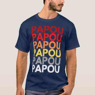 Papou Großvater in griechischer Farbe Name Papou T-Shirt