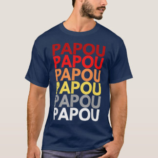 Papou Großvater in griechischer Farbe Name Papou T-Shirt