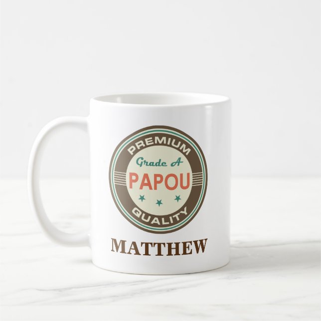 Papou personalisiertes Büro-Tassen-Geschenk Kaffeetasse (Links)