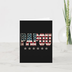 Papou Vatertag Amerikanische Flagge 4. Juli Gesche Karte