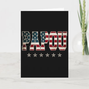 Papou Vatertag Amerikanische Flagge 4. Juli Gesche Karte