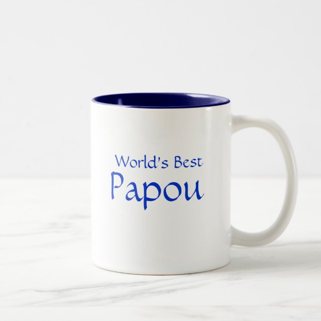 Papou, Welt am besten Zweifarbige Tasse (Rechts)