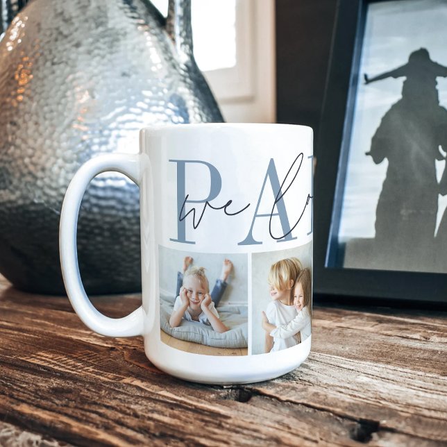 Papou Wir Liebe Sie 4 Foto Collage Kaffeetasse (Von Creator hochgeladen)