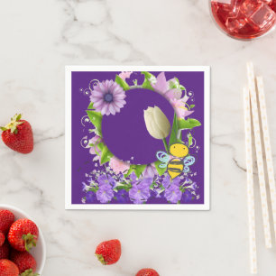 Papp Napkins, Tulip Floral Blume Hummel Serviette