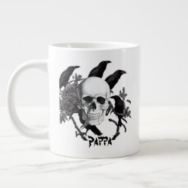 Pappa Skull and Crows Halloween Jumbo Tasse