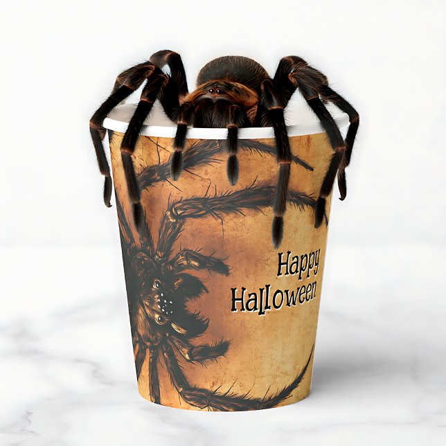 🕷️ PAPPBECHER (🕷️Spine-tingling Spider HALLOWEEN Bash Paper Cup)