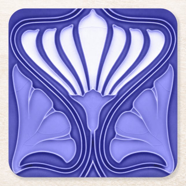 Pappe Drink Untersetzer Papier Art Nouveau (Vorderseite)