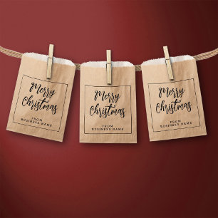 Pappe Frohe Weihnachten von Papiertüten Geschenktütchen