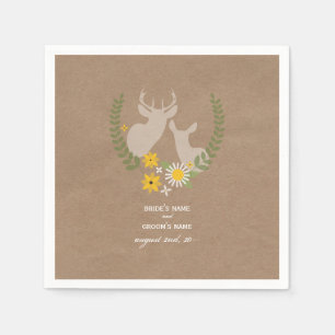 Pappe Inspiriert Hirschhochzeit Napkins Serviette
