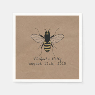 Pappe Inspiriert Honey Bee Wedding Napkins Serviette