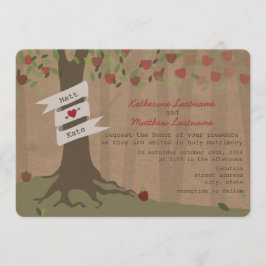 Pappe Inspirierter Apple Orchard Hochzeitsempfang Einladung