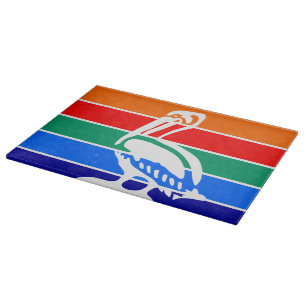 Pappe mit der Flagge von St. Petersburg Schneidebrett