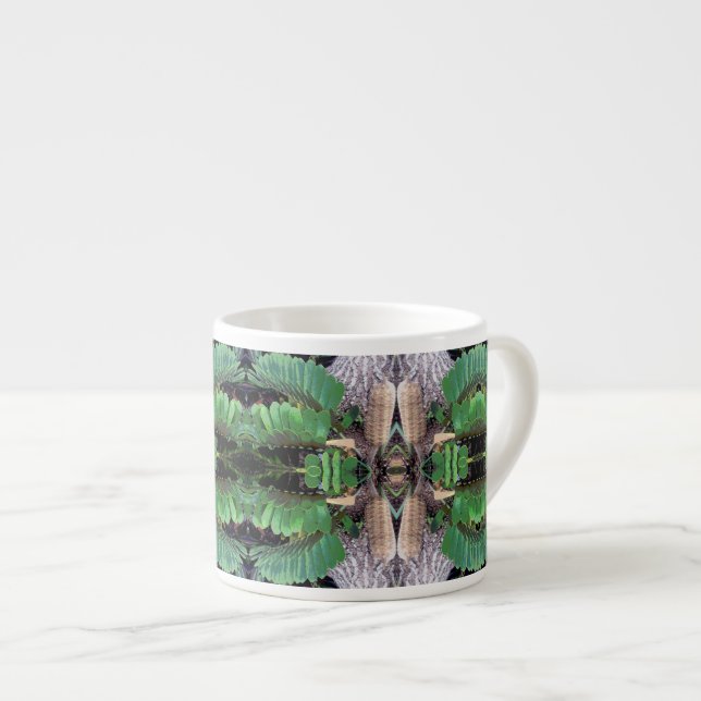 Pappe Palm Pattern Espressotasse (Vorderseite Rechts)
