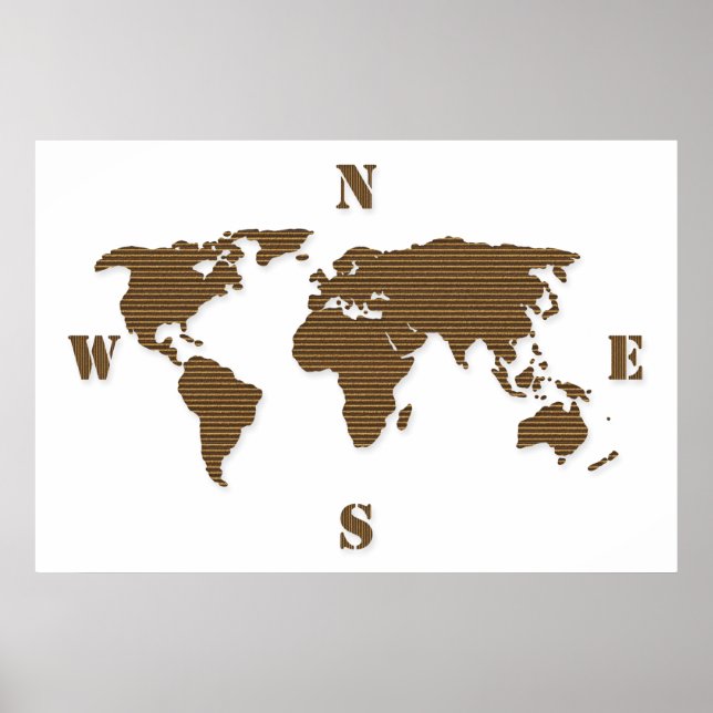 Pappe World Map Poster (Vorne)