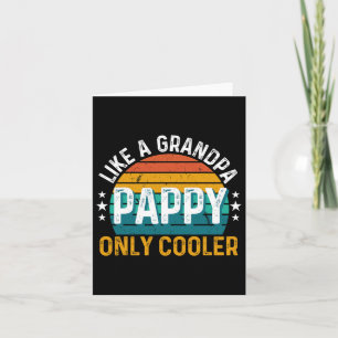 Pappel wie ein Opa nur Cooler Retro Vintage Fett Karte