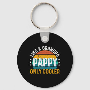 Pappel wie ein Opa nur Cooler Retro Vintage Fett Schlüsselanhänger