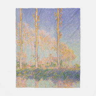 Pappeln, impressionistische Landschaft, Claude Mon Fleecedecke
