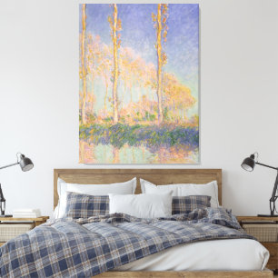 Pappeln, impressionistische Landschaft, Claude Mon Leinwanddruck