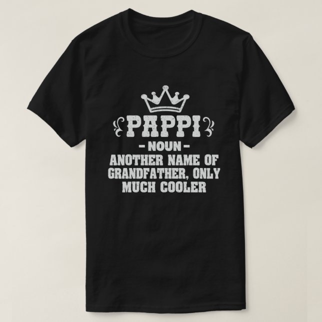 Pappi Definition Funny bedeutet Cooles Opfergesche T-Shirt (Design vorne)