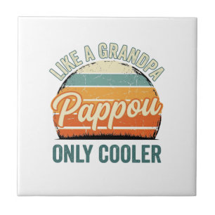 Pappou wie ein Opa nur cooler Vintage-Shirt_1 Fliese