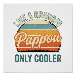 Pappou wie ein Opa, nur cooler, Vintage-Shirt_1 Poster