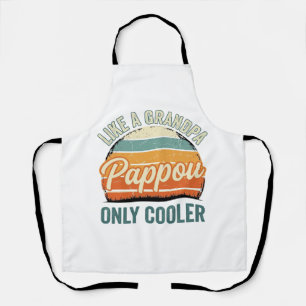 Pappou wie ein Opa nur cooler Vintage-Shirt_1 Schürze