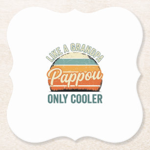 Pappou wie ein Opa, nur cooler, Vintage-Shirt_1 Untersetzer