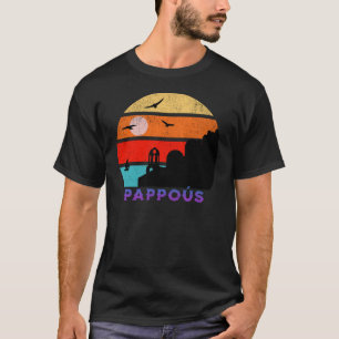 Pappoús Retro Sunset Ocean Großvater T-Shirt