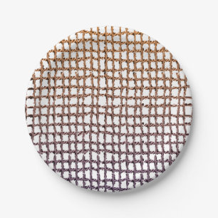 Pappteller Beige Netz