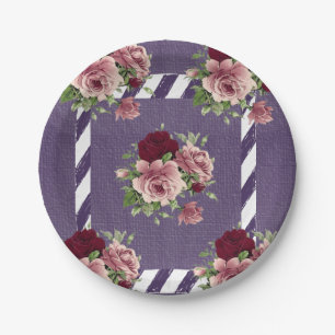 Pappteller Blumenmuster