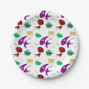 Pappteller Dinosaur Farbige