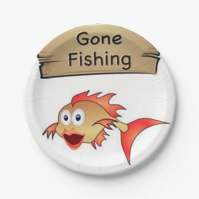 Pappteller Fisch (Vorderseite)