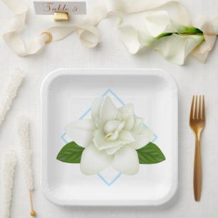 Pappteller-Gardenie Pappteller