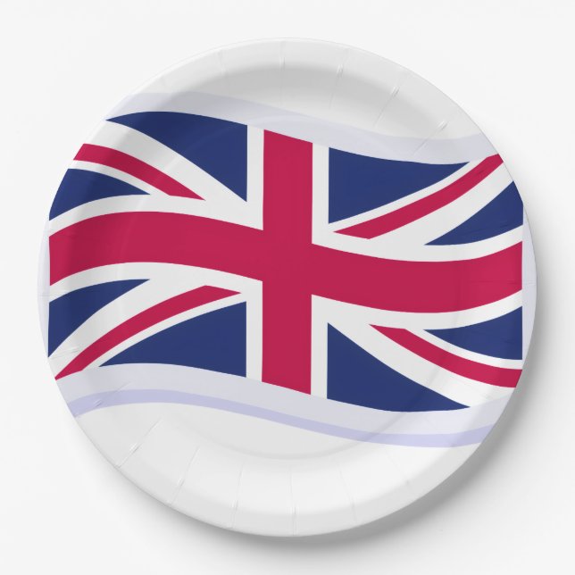 Pappteller mit Union Jack (Vorderseite)