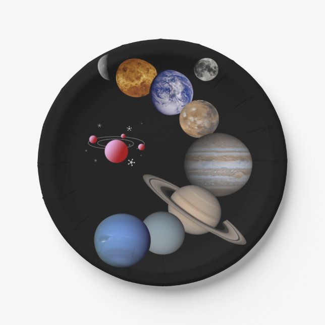 Pappteller Planeten (Vorderseite)