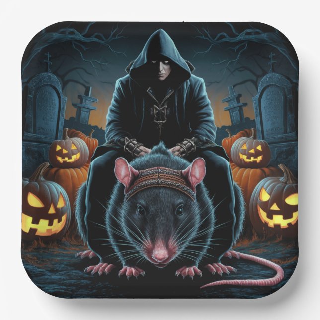 Pappteller Serie 1 Ratten 04 (Vorderseite)