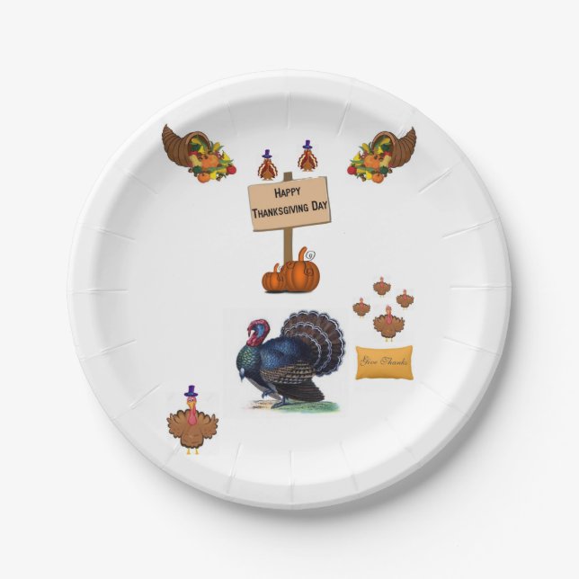 Pappteller Thanksgiving (Vorderseite)