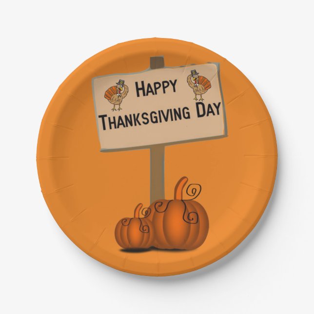 Pappteller Thanksgiving (Vorderseite)