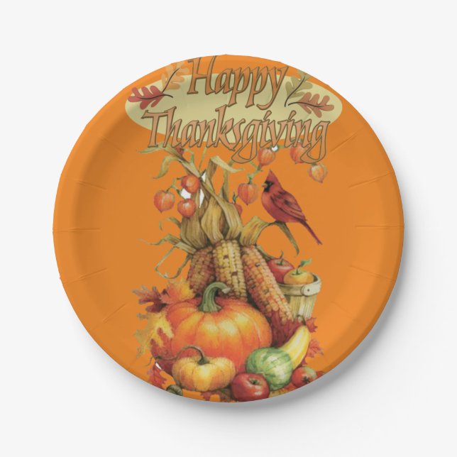 Pappteller Thanksgiving (Vorderseite)