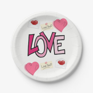 Pappteller Valentinstag