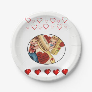 Pappteller Valentinstag