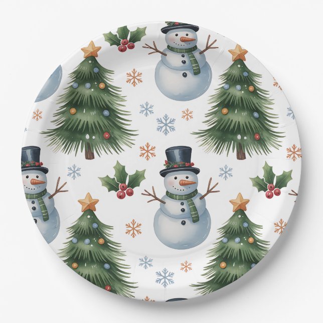 Pappteller-Weihnachtsgeschirr Pappteller (Vorderseite)